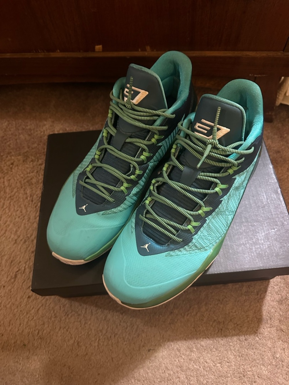 Nike Jordan CP3 VIII TEAL Mens Size 12 Original Box Great Used Condition